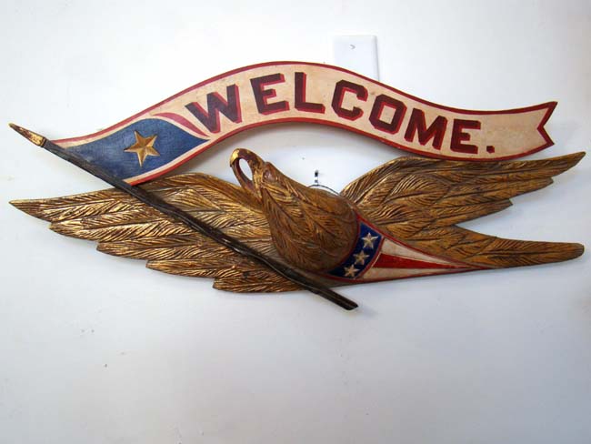 A mid 20th century BELLAMY "style carved American Eagle
